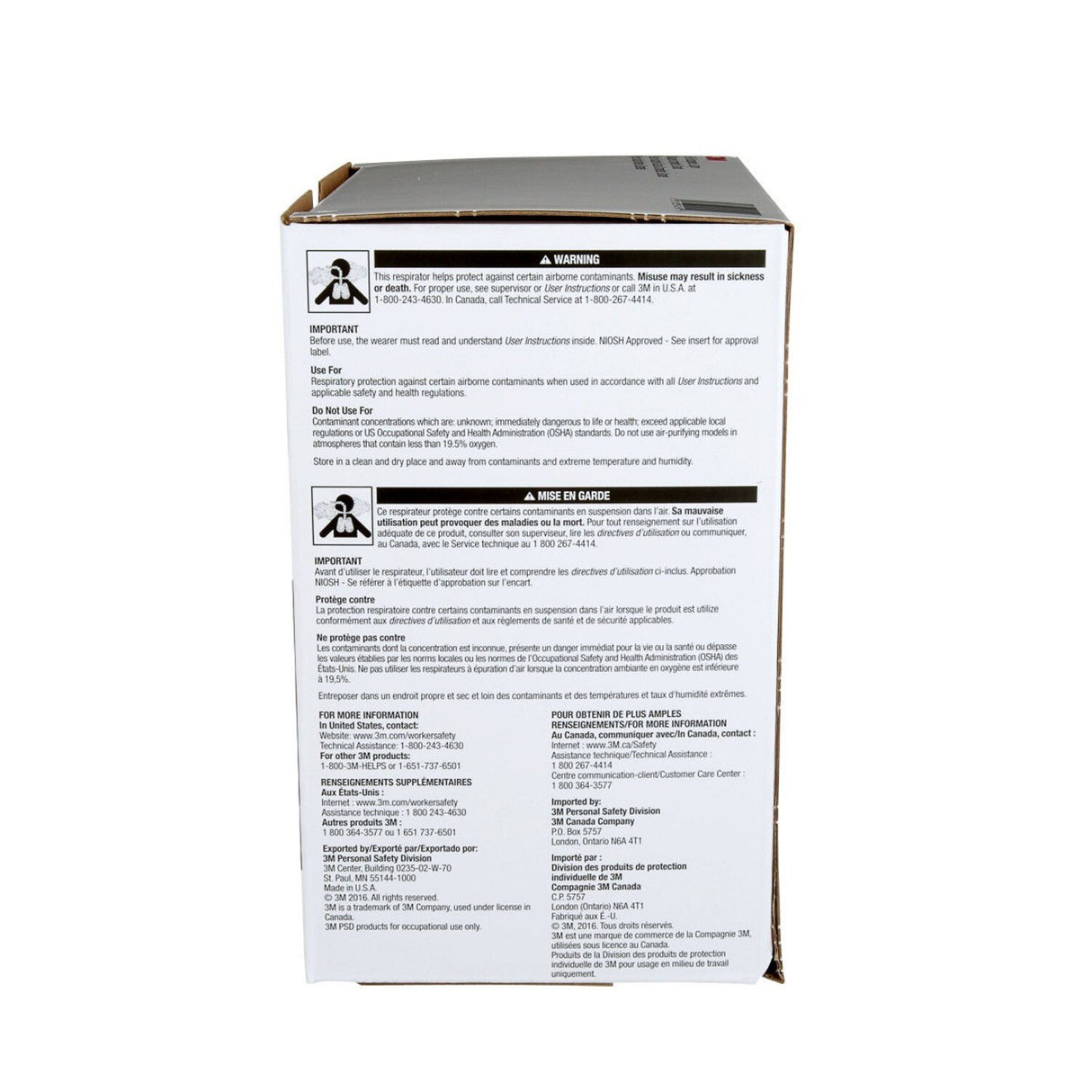 3M 54159 Full Facepiece Reusable Respirator 6000 Series, Large, Silicone Face Seal, Bayonet Connection, ANSI High Impact Eye Protection, NIOSH Approved (6900) (7000002037) (4 Pack) - 8