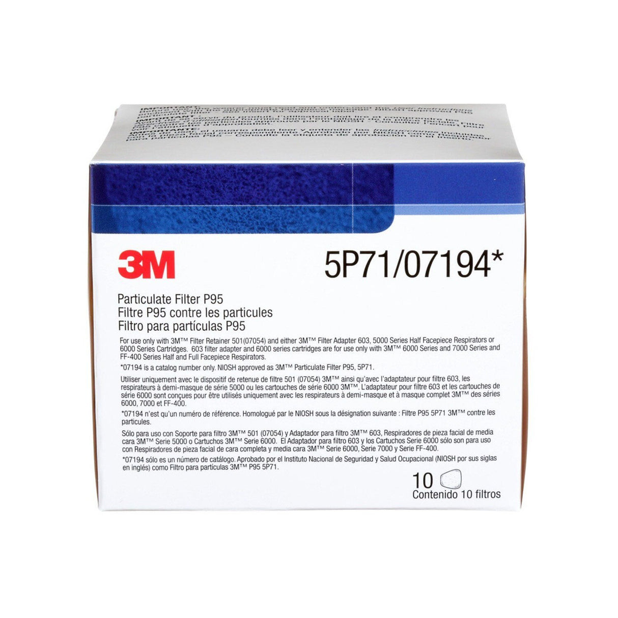 3M 5P71 Particulate Filter, P95, Bayonet, for 6000 Series Cartridges (7000002054) (100 Pack) - 5
