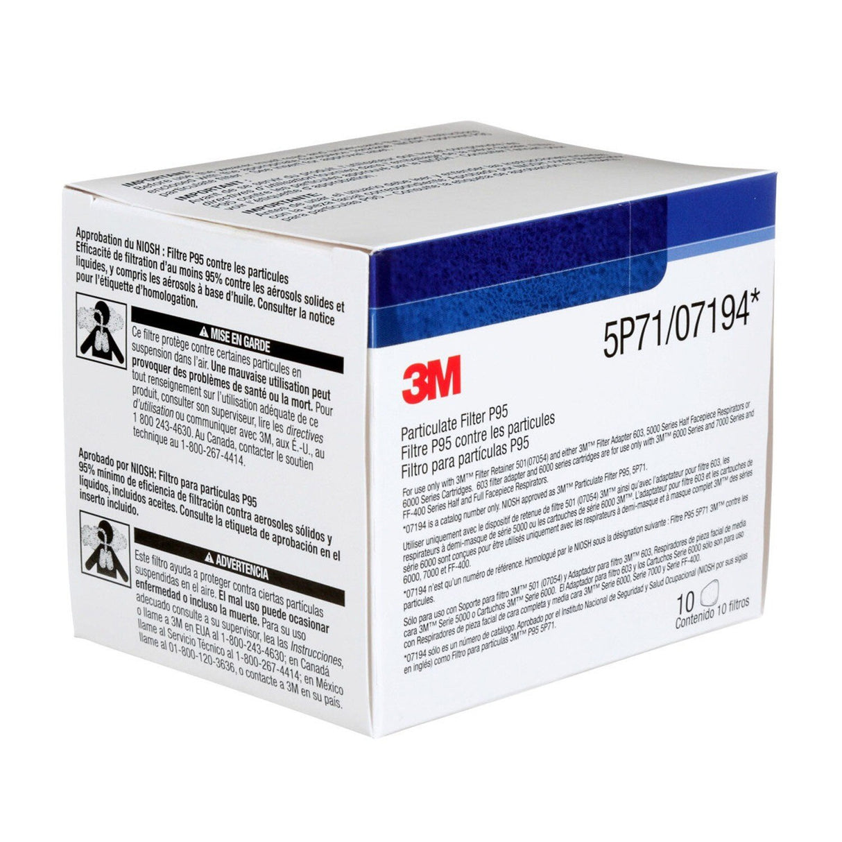 3M 5P71 Particulate Filter, P95, Bayonet, for 6000 Series Cartridges (7000002054) (100 Pack) - 6