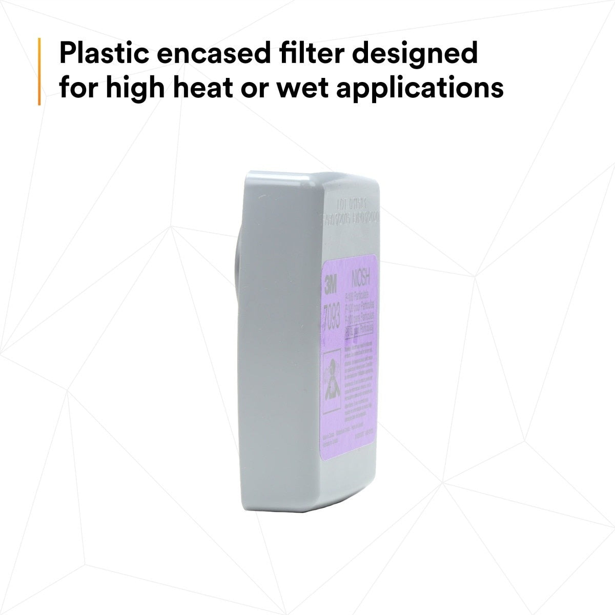 3M 7093B Particulate Filter, P100 Bayonet Reusable Respirator Filter, Magenta (7000002155) (144 Pack) - 4