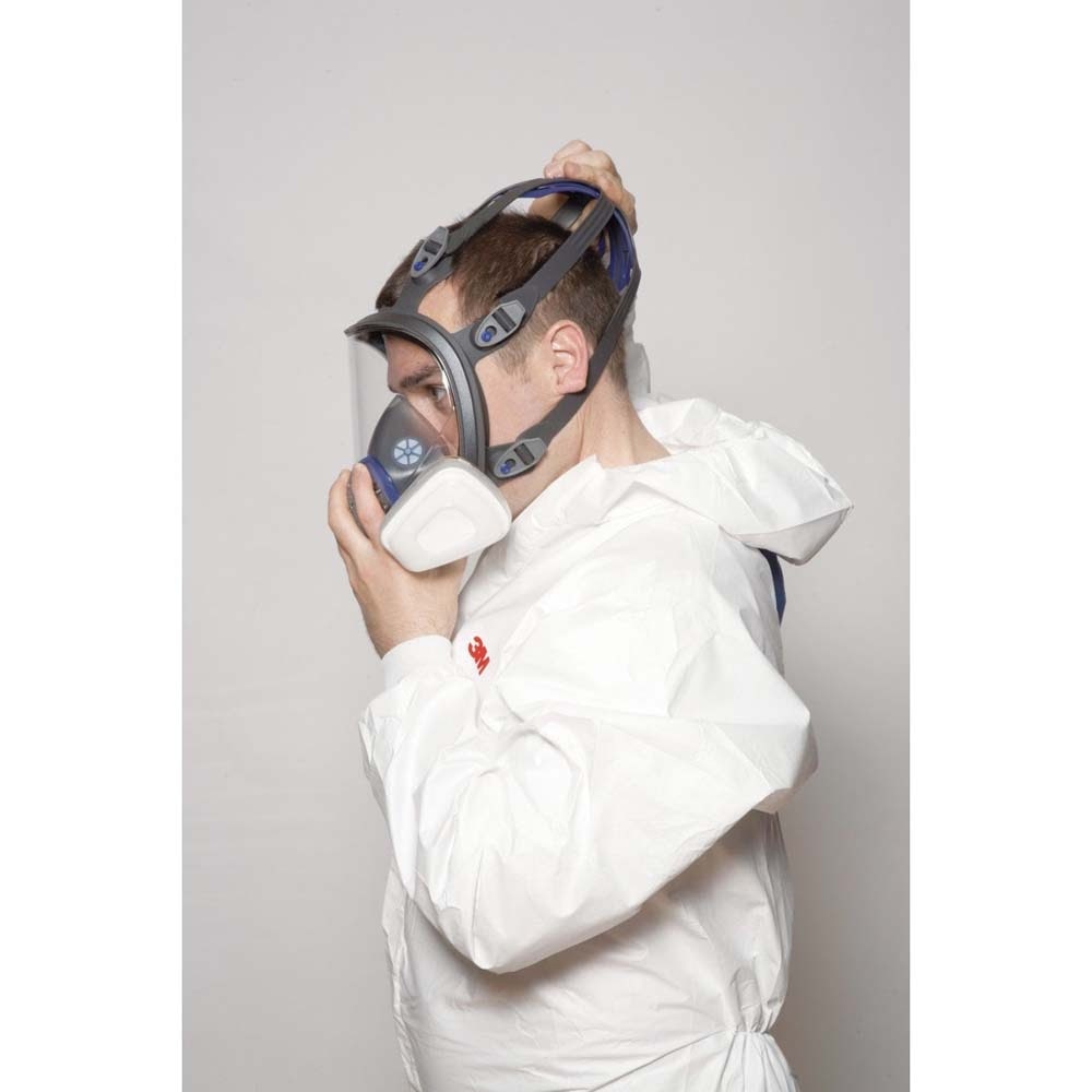 3M FF-402 Ultimate FX Full Facepiece Reusable Respirator , NIOSH Certified with Six-Strap Harness and Cool Flow Valve (Medium) (7000002284) (4 Pack) - 8