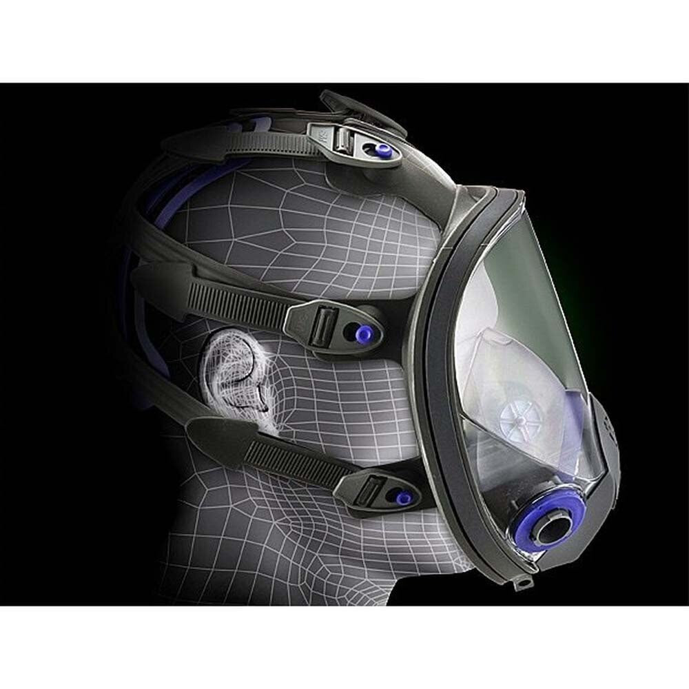 3M FF-402 Ultimate FX Full Facepiece Reusable Respirator , NIOSH Certified with Six-Strap Harness and Cool Flow Valve (Medium) (7000002284) - 9