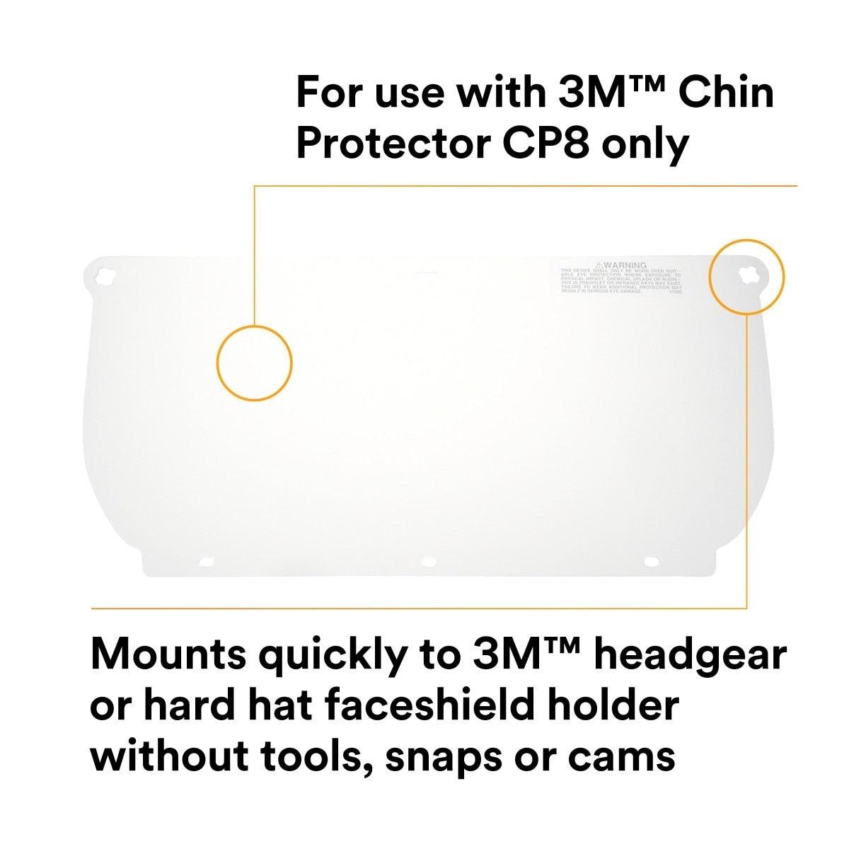 3M 82543-00000 Clear Polycarbonate Faceshield Window, Flat, Transparent, 14.5 in x 7.5 in (WP98) (7000002337) (10 Pack) - 10