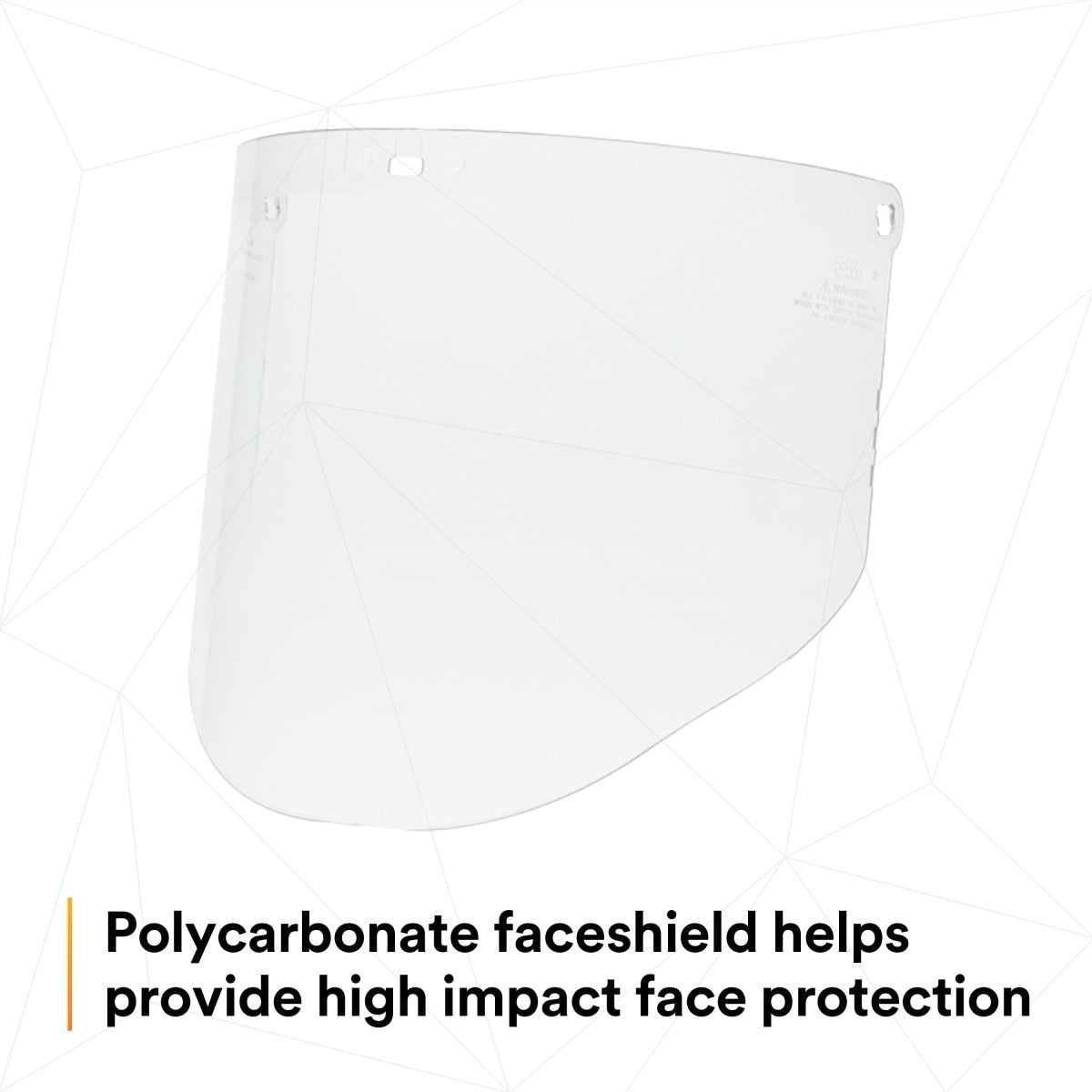 3M 82701-00000 82701 Clear Polycarbonate Faceshield WP96, Molded, Transparent, 14-1/2 in x 9 in (7000002339) (10 Pack) - 2