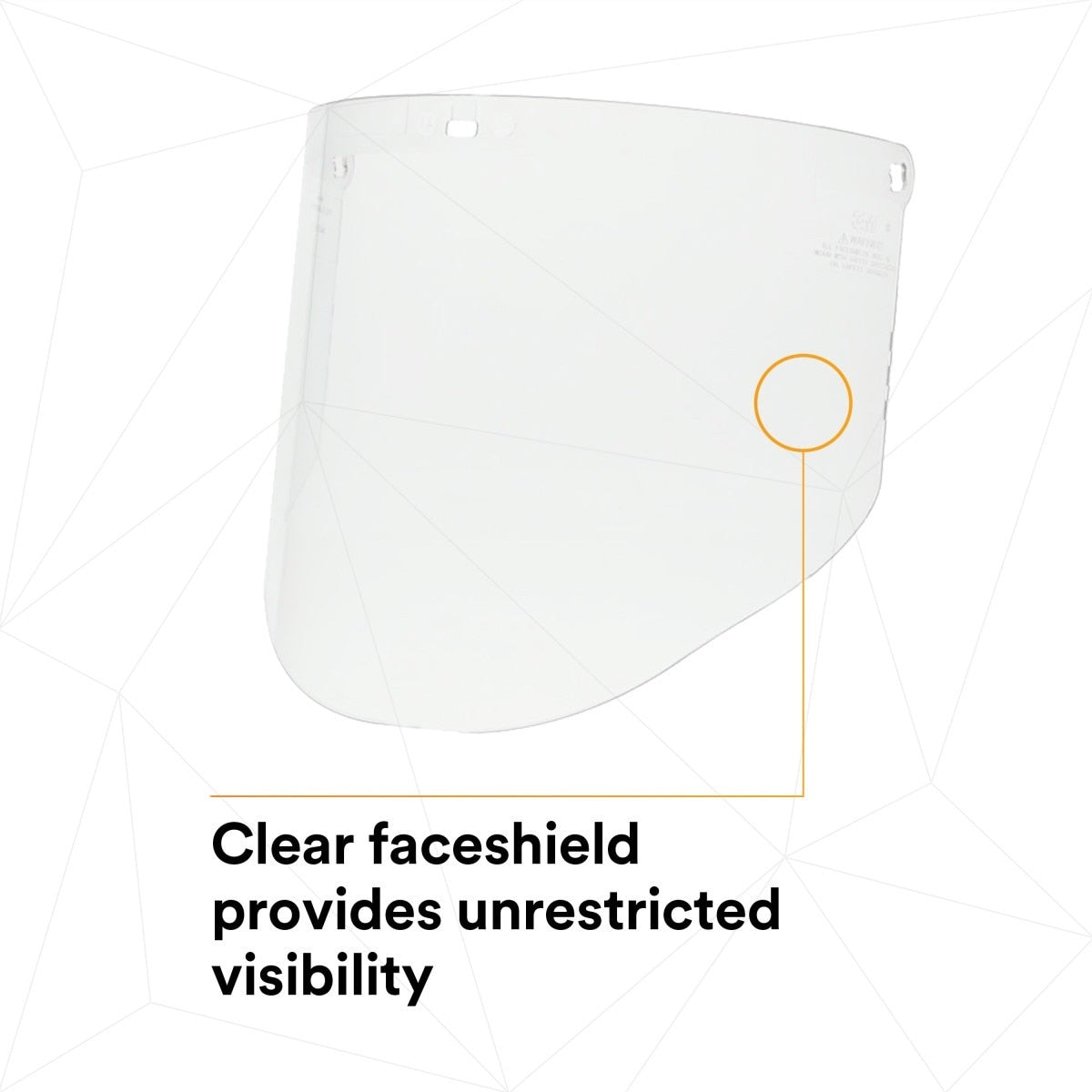 3M 82701-00000 82701 Clear Polycarbonate Faceshield WP96, Molded, Transparent, 14-1/2 in x 9 in (7000002339) (10 Pack) - 4
