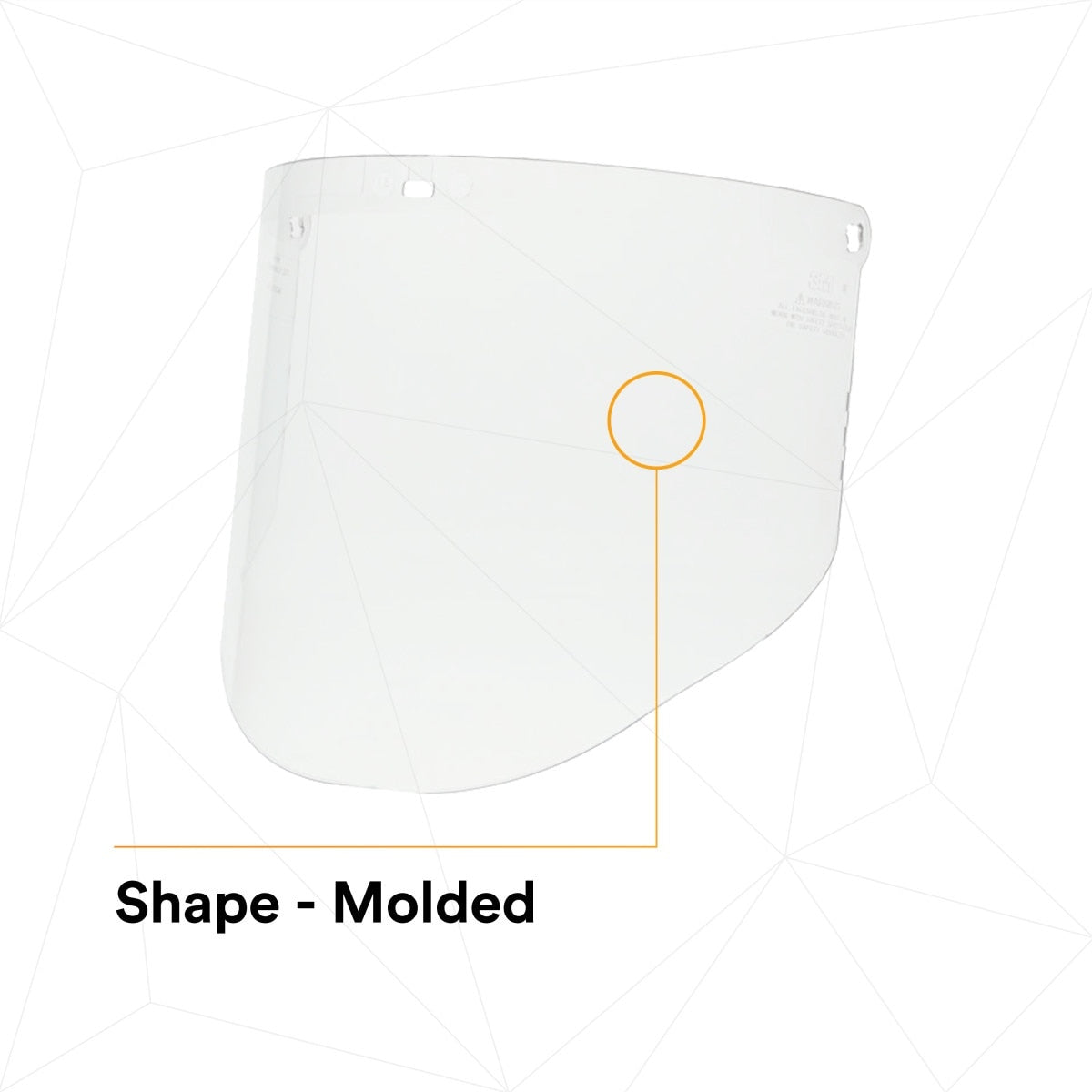 3M 82701-00000 82701 Clear Polycarbonate Faceshield WP96, Molded, Transparent, 14-1/2 in x 9 in (7000002339) (10 Pack) - 7