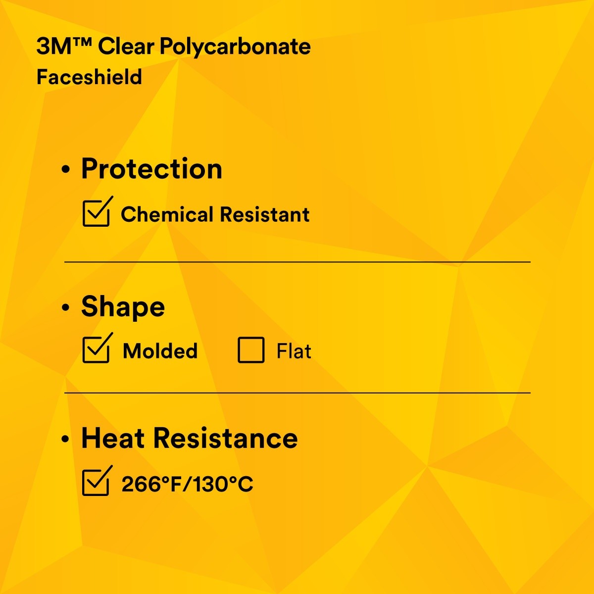 3M 82701-00000 82701 Clear Polycarbonate Faceshield WP96, Molded, Transparent, 14-1/2 in x 9 in (7000002339) (10 Pack) - 8