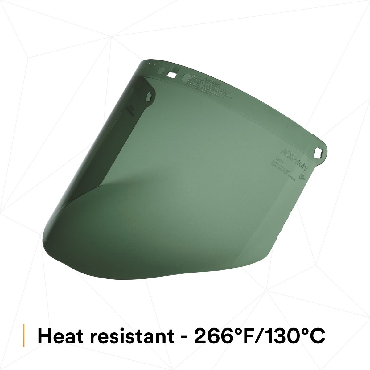 3M 82702-00000 Polycarbonate Faceshield Window, Molded, Dark Green, 14.5 in x 9 in (WP96C) (7000002340) (10 Pack) - 3