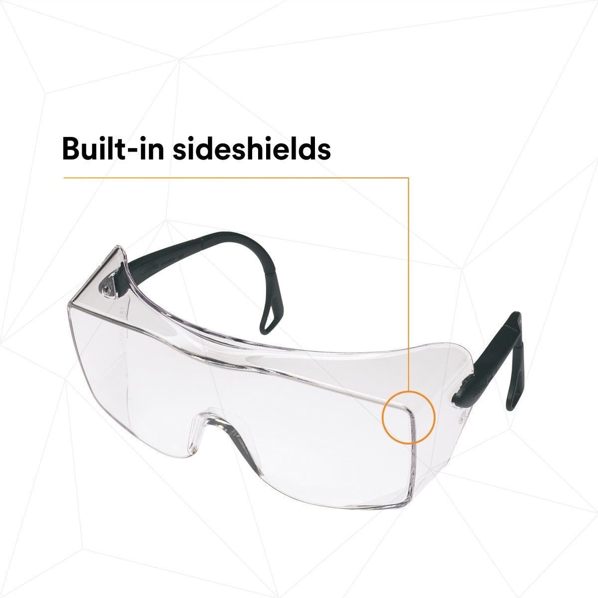 3M 62226 OX Protective Eyewear 2000, 12166-00000-20 Clear Anti-Fog Lens, Black Secure Grip Temple (7000002373) (20 Pack) - 6
