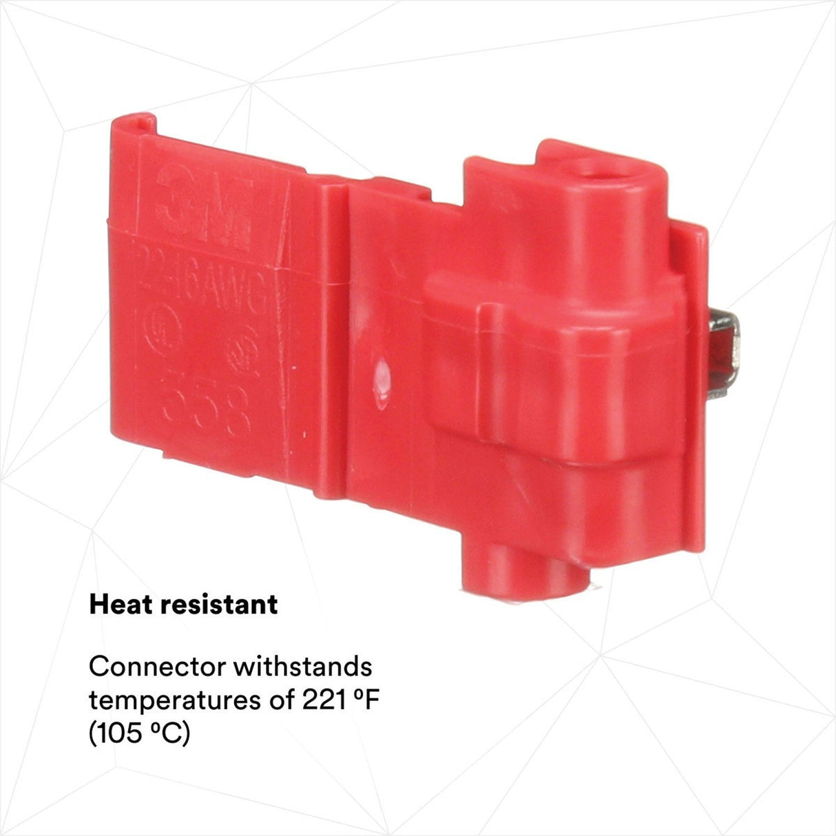 3M 558-BULK Electrical IDC Run and Tap Flame Retardant Red 22-16 AWG (7000005800) (5000 Pack) - 5