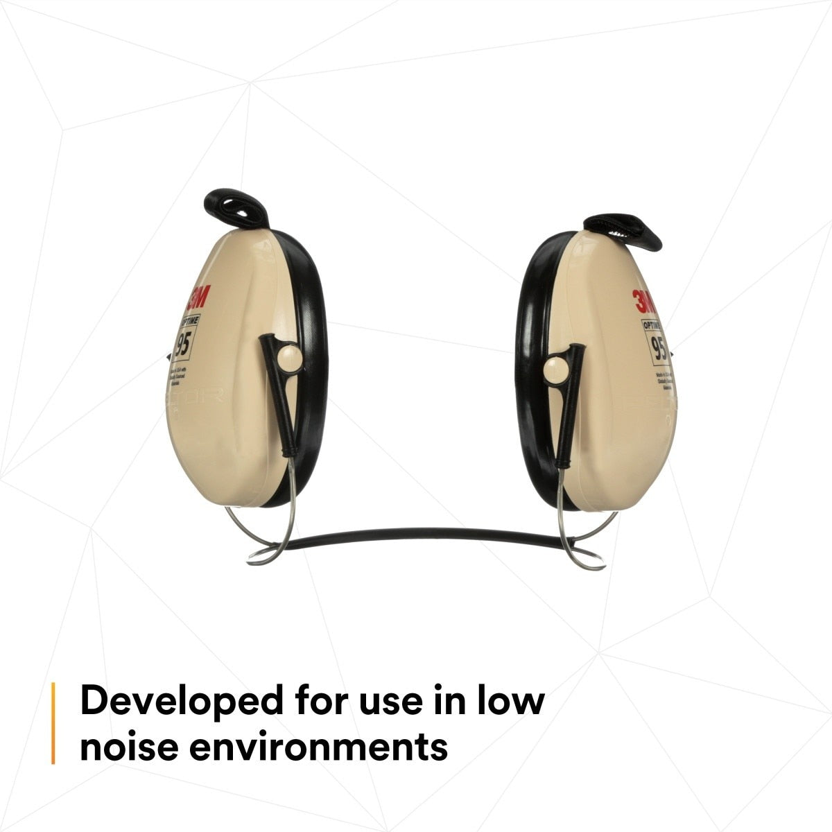 3M H6B/V 08062 PELTOR Optime 95 Behind-the-Head Earmuffs, 21 dB NRR, Adjustable Earcups, Beige (7000009666) - 5
