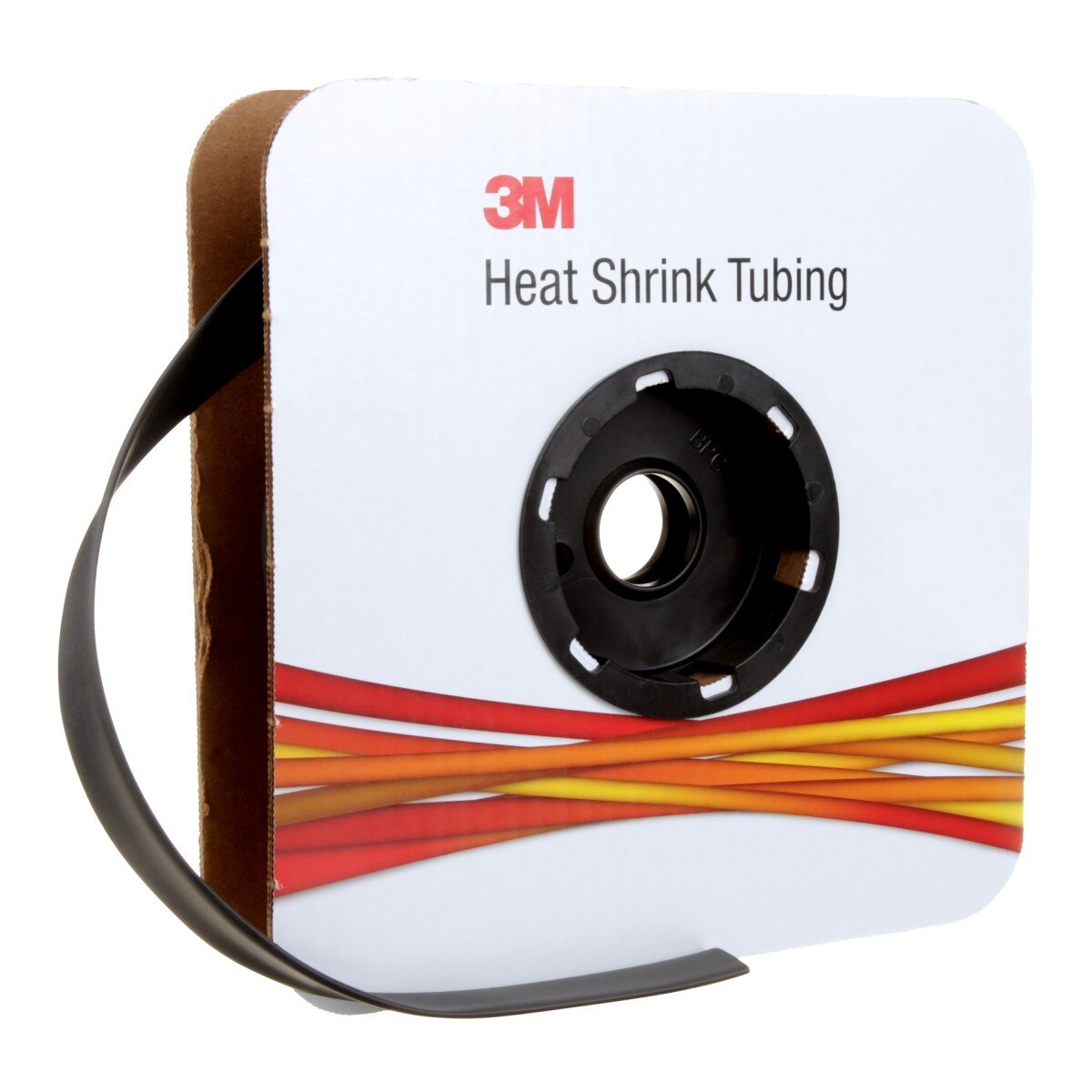 3M FP0.500BK100'S Heat Shrink Thin-Wall Tubing FP-301, 2 to 1 Shrink Ratio, Black, 1/2 in, 100 ft Spool (7000021421) (300 Pack) - 4