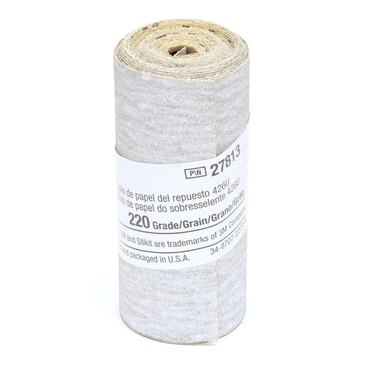 3M 426U Stikit Paper Refill Roll, PSA, SiC 220 Grit A Weight, Gray, 2-1/2 in x 95 in (7000028211) (50 Pack)