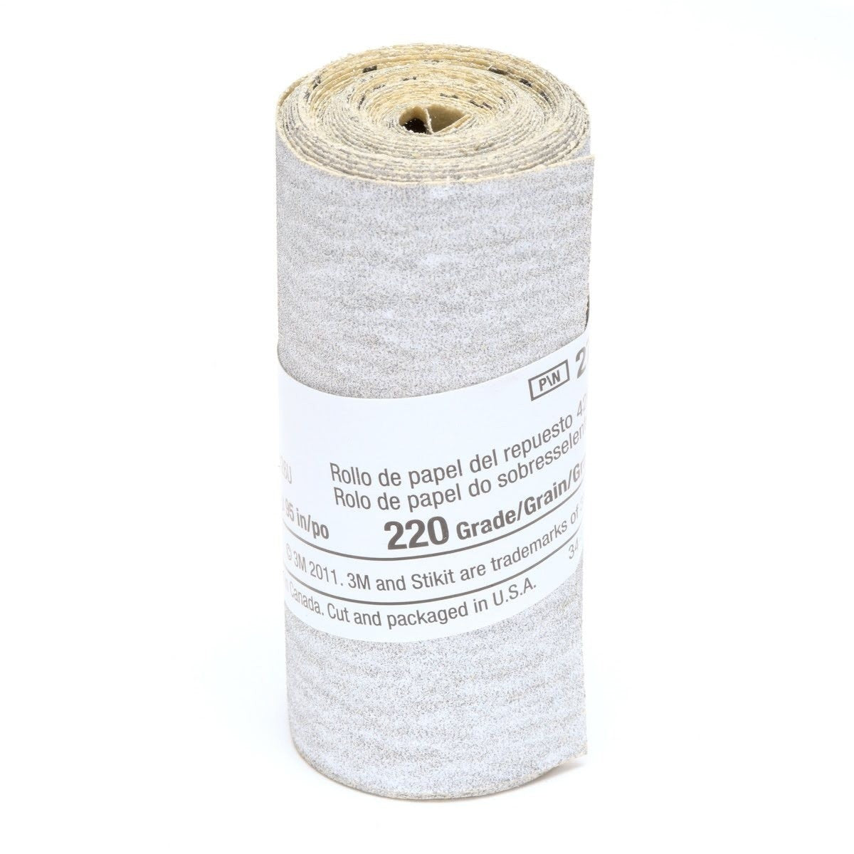 3M 426U Stikit Paper Refill Roll, PSA, SiC 220 Grit A Weight, Gray, 2-1/2 in x 95 in (7000028211) (50 Pack) - 2