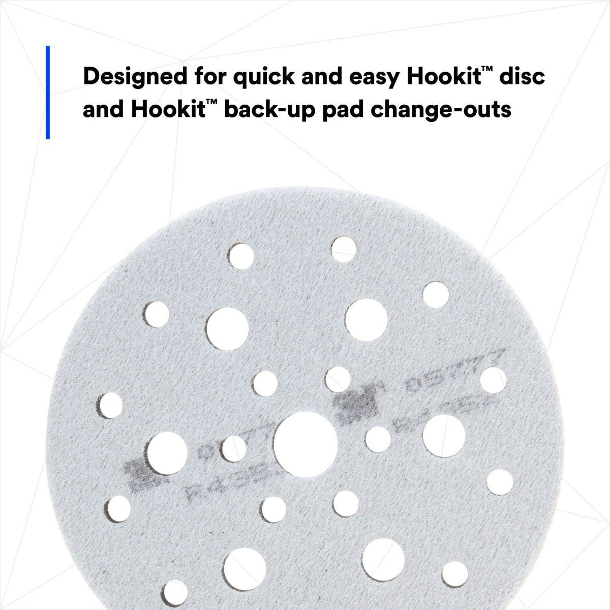 3M 05777 5777 Hookit Soft Interface Pad, Gray Foam, Hole Pattern, 6 in x 1/2 in x 3/4 in, Auto Body Sanding (7000028239) (10 Pack) - 10