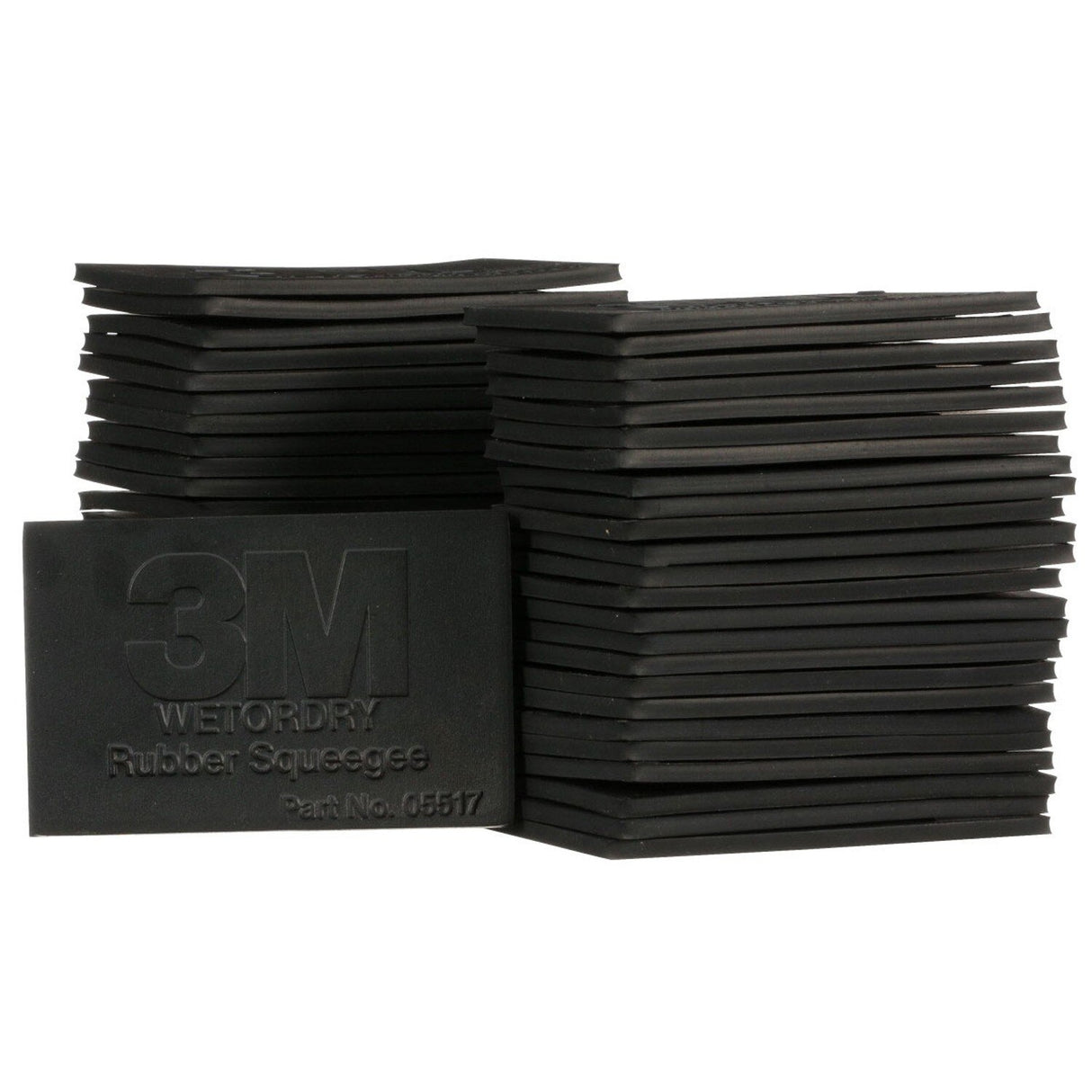 3M 05517 Rubber Squeegee, Black, 2-3/4 in x 4-1/4 in, For Wet Sanding (7000028348) (50 Pack) - 7