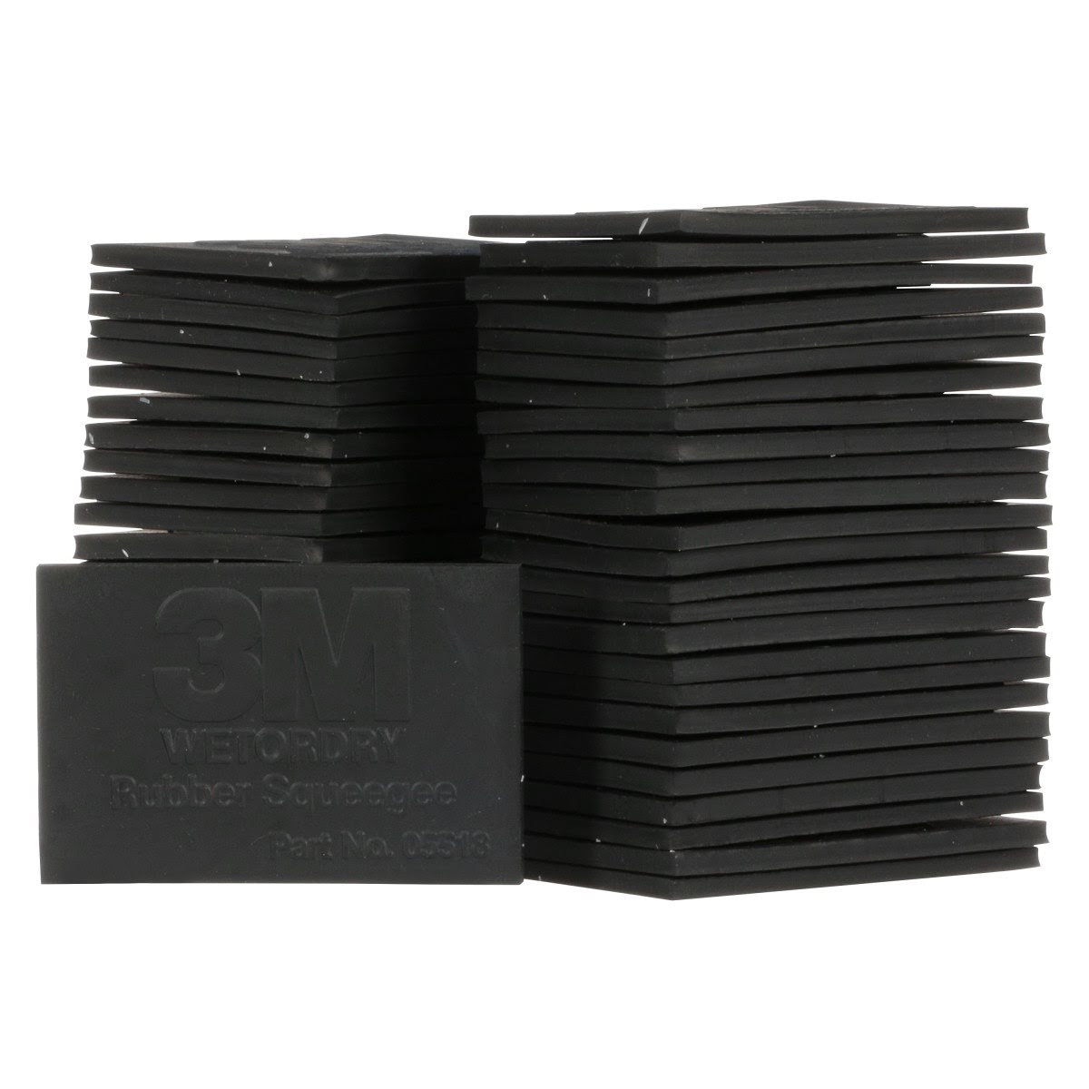 3M 05518 Rubber Squeegee, Firm, Black, 2 in x 3 in (7000028349) (50 Pack) - 4
