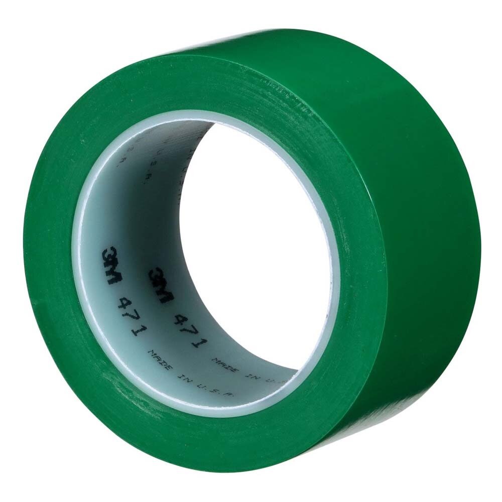 3M 7000028855 Vinyl Tape 471 Green 2 in x 36 yd 5.2 mil (24 Pack) - 6