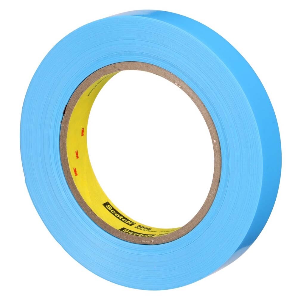 3M 8896 Scotch Film Strapping Tape Blue, 18 mm x 55 m (7000028948) (48 Pack) - 3