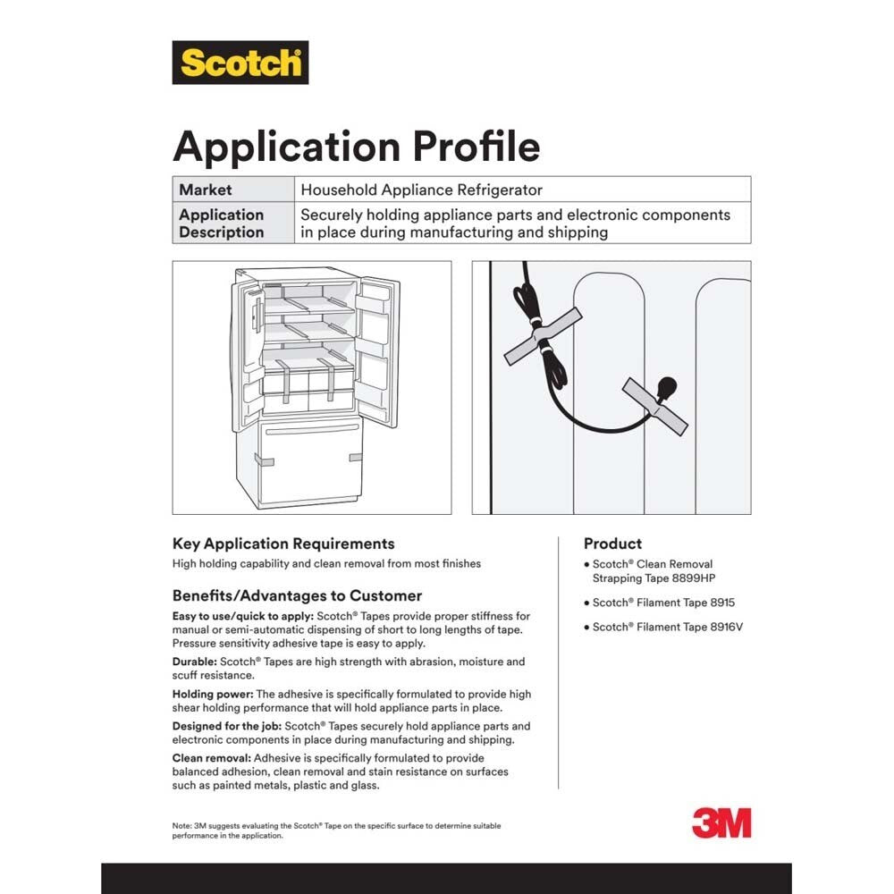 3M 7000028948 Scotch Film Strapping Tape 8896 Blue, 18 mm x 55 m (48 Pack) - 7