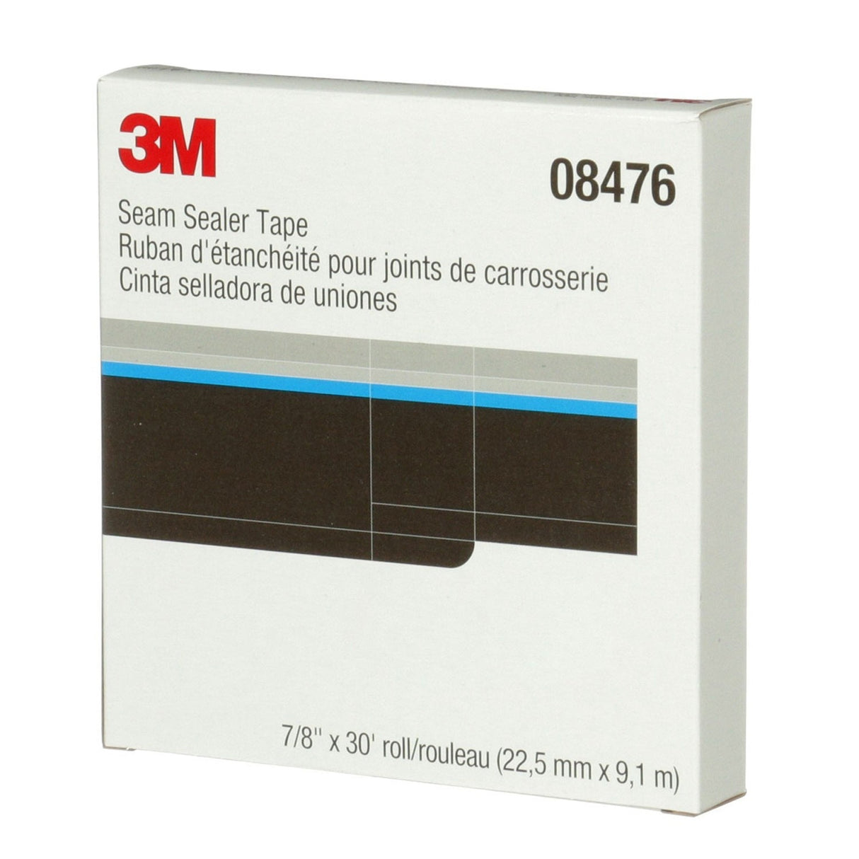 3M Seam Sealer Tape Roll, Rubber Backed, Solvent Activated Adhesive, 7/8 in x 30 ft (08476) (7000028970) (12 Pack) - 5
