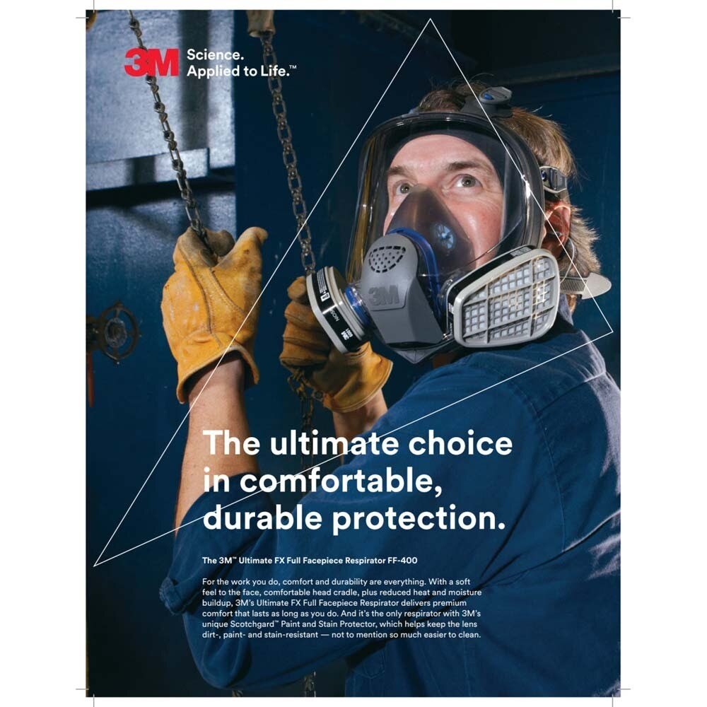 3M FF-400-15 89486 Lens Cover , Polyester Film, Protects the Lens of the Facepiece, for Ultimate FX Full Facepiece Reusable Respirators FF-401, FF-402, FF-403 (7000029958) (25 Pack) - 2