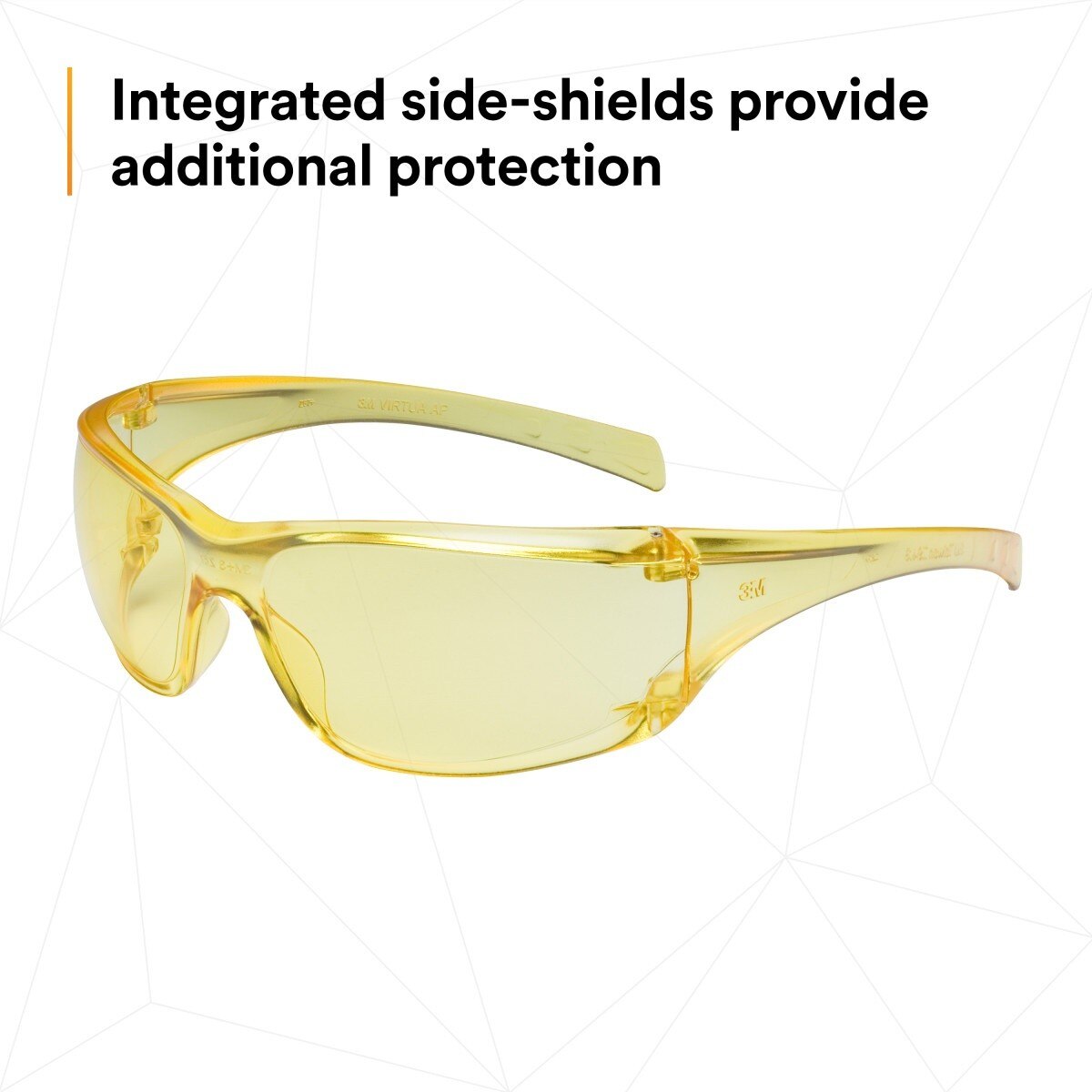 3M 11817-00000-20 Virtua AP Safety Glasses Amber Hard Coat Lens Amber Frame Anti Scratch (7000030052) (400 Pack) - 3