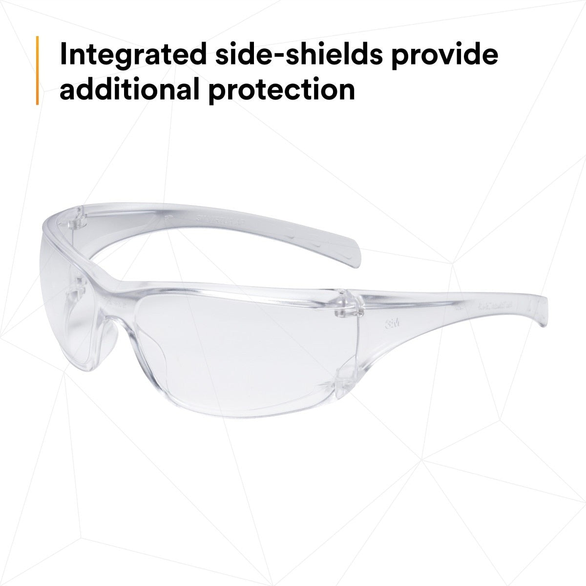 3M 11819-00000-20 Virtua AP AP Safety Glasses Clear Hard Coat Lens Clear Frame Side Shields (7000030054) (20 Pack) - 3