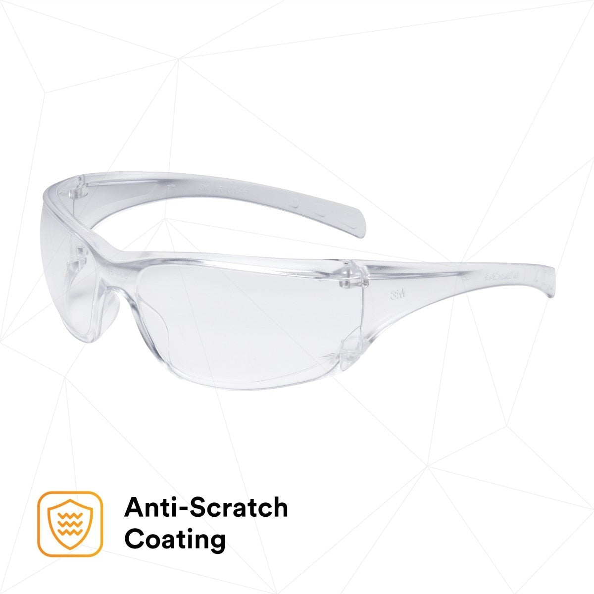 3M 11819-00000-20 Virtua AP AP Safety Glasses Clear Hard Coat Lens Clear Frame Side Shields (7000030054) (20 Pack) - 4