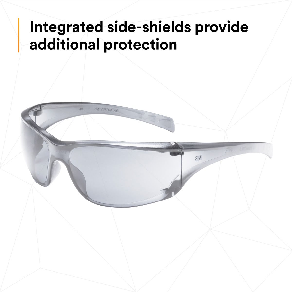 3M 11847-00000-20 Virtua AP Protective Safety Glasses, Indoor Outdoor Mirror Lens, Light Gray Frame (7000030055) (20 Pack) - 3