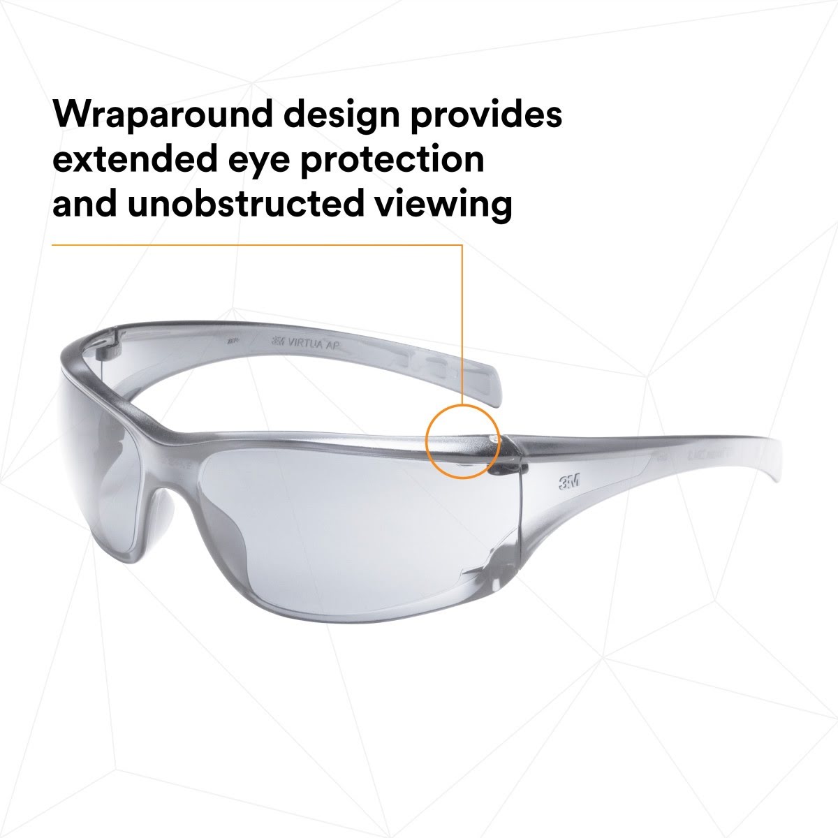 3M 11847-00000-20 Virtua AP Protective Safety Glasses, Indoor Outdoor Mirror Lens, Light Gray Frame (7000030055) (20 Pack) - 4