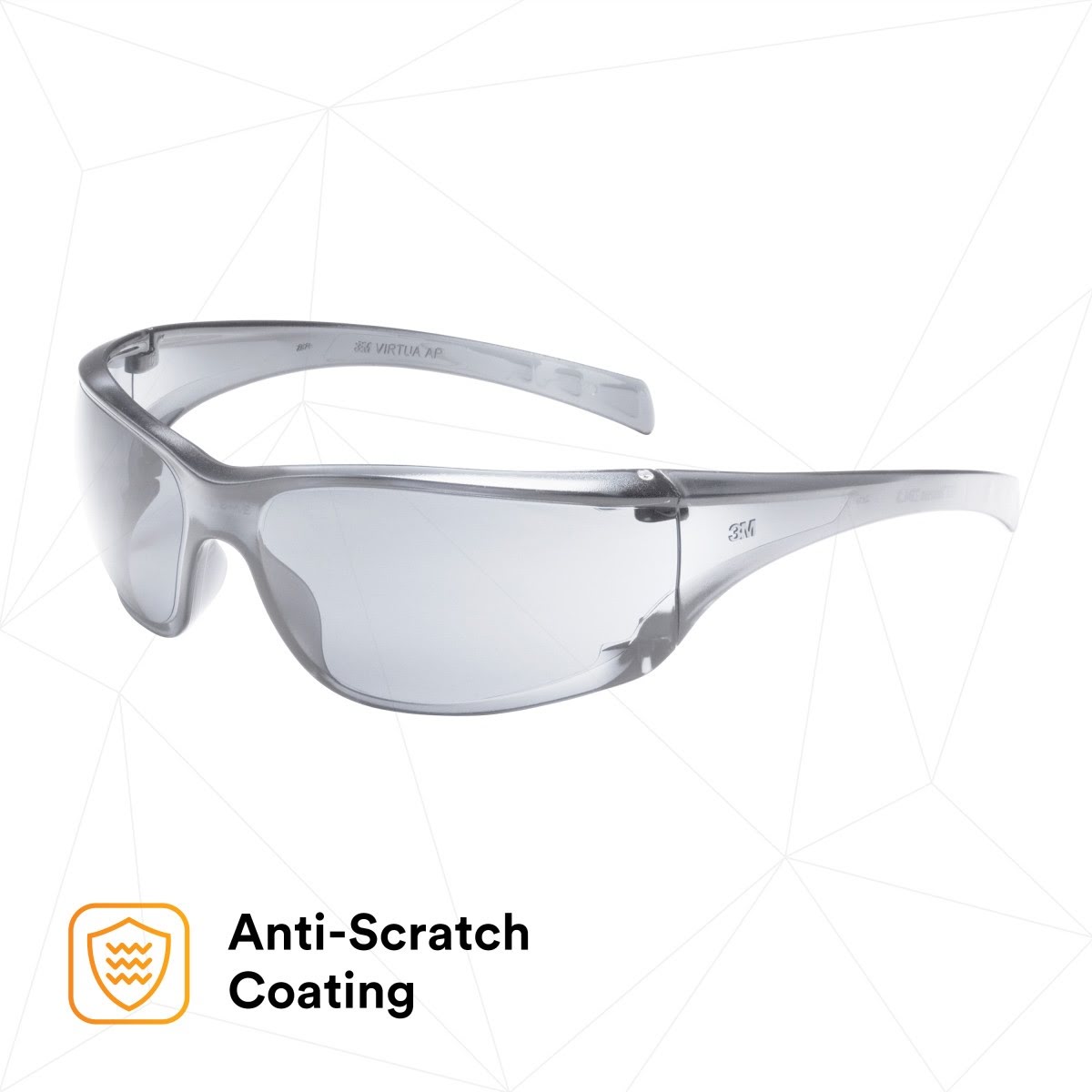 3M 11847-00000-20 Virtua AP Protective Safety Glasses, Indoor Outdoor Mirror Lens, Light Gray Frame (7000030055) (20 Pack) - 9