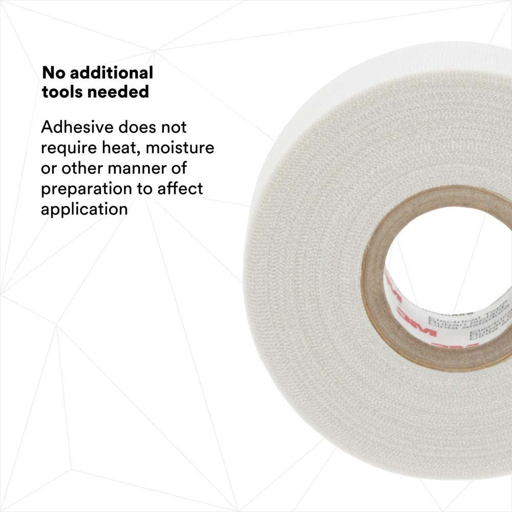 3M 69 3/4"X36YD MINI Glass Cloth Electrical Tape 69, White, 3/4 in x 36 yd (7000031350) - 6