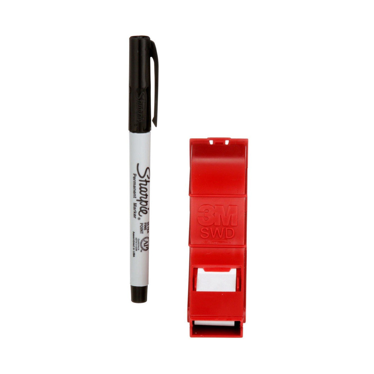 3M ScotchCode Wire Marker Write-On Dispenser with Tape and Pen, 0.75 in x 1.375 in (SWD) (7000031501) (10 Pack) - 2
