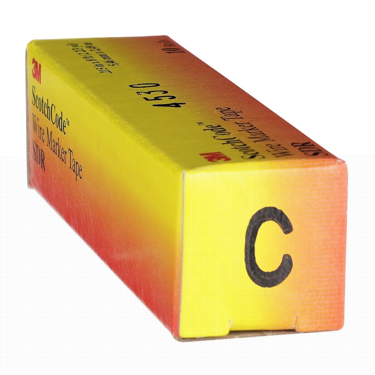 3M SDR-C Wire Marker Tape Refill Roll, Letter C, White (7000031518) (10 Pack) - 7