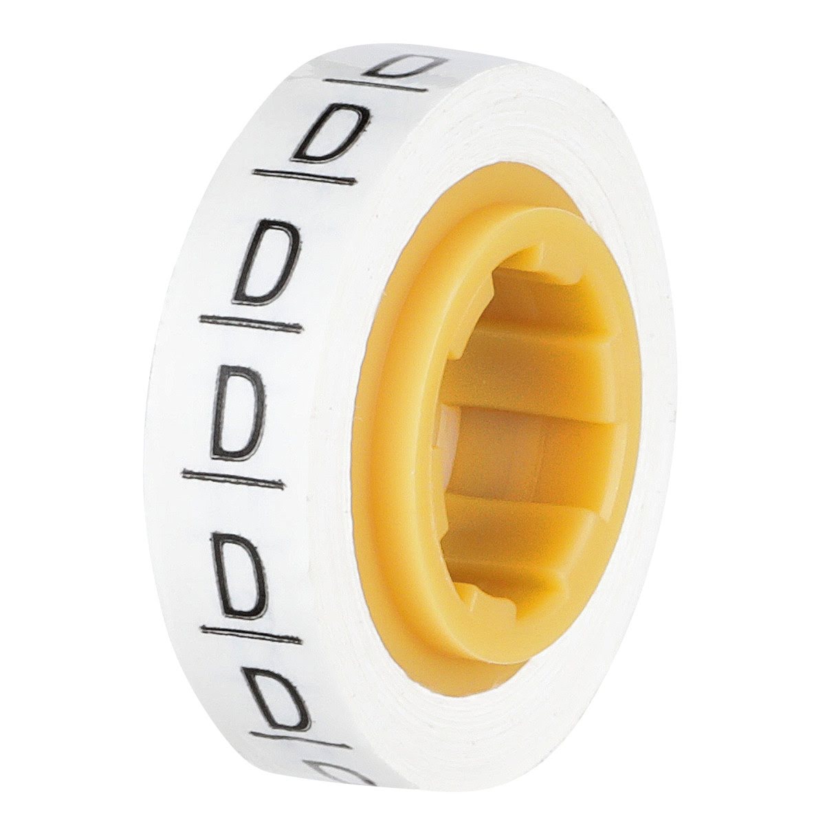 3M SDR-D ScotchCode Wire Marker Tape Refill Roll, Pre-printed D, White (7000031519) (10 Pack)
