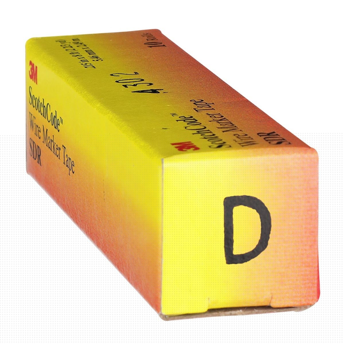 3M SDR-D ScotchCode Wire Marker Tape Refill Roll, Pre-printed D, White (7000031519) (10 Pack) - 4