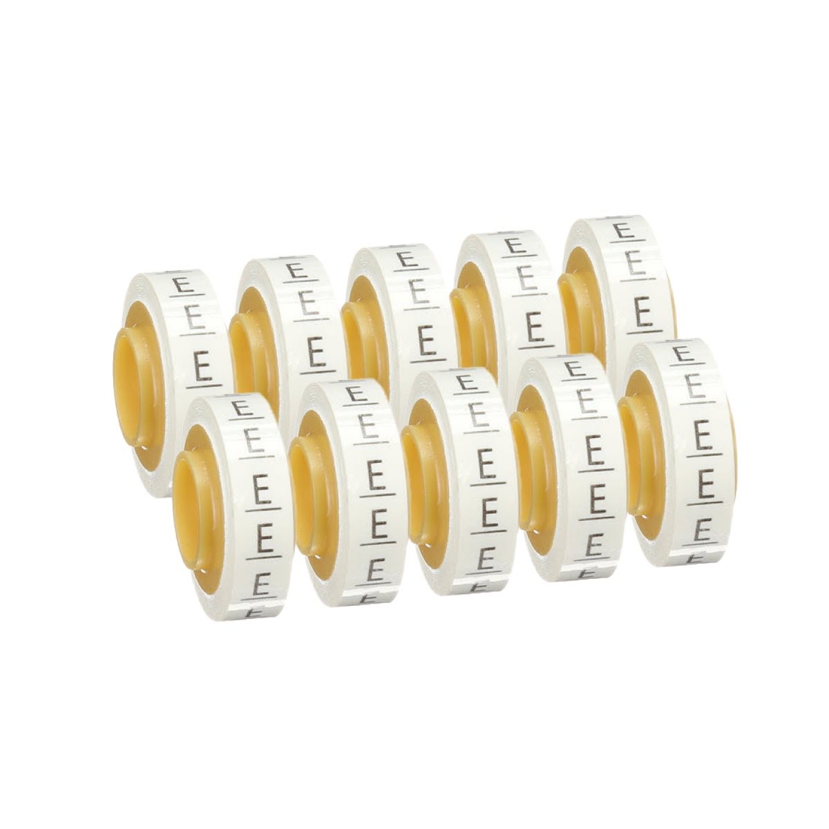 3M SDR-E Wire Marker Tape Refill Roll, Pre-printed Letter E, White (7000031520) (10 Pack) - 2