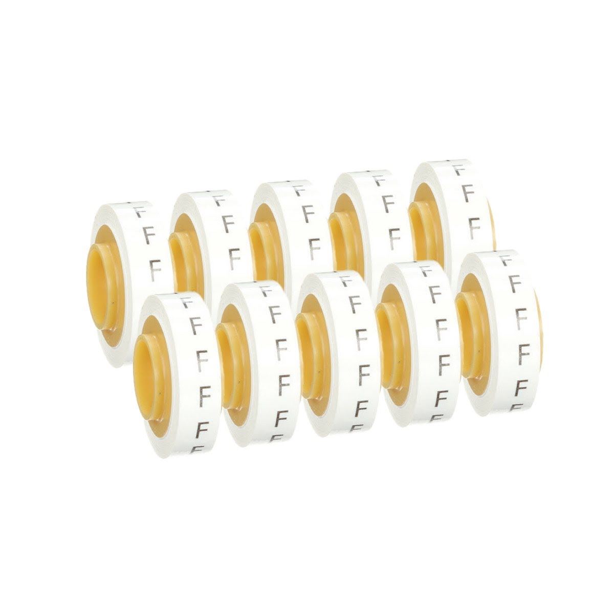 3M SDR-F Wire Marker Tape Refill Roll, Pre-printed Letter F, White (7000031521) (10 Pack) - 5