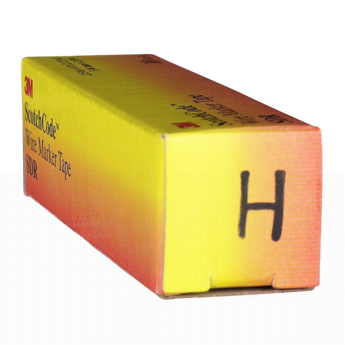 3M SDR-H Wire Marker Tape Refill Roll, Letter H, White (7000031523) (10 Pack) - 7