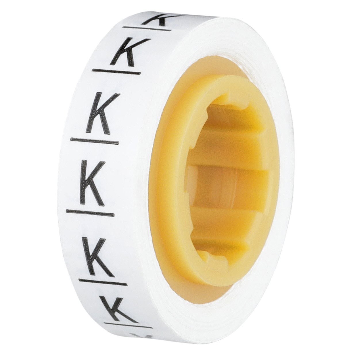 3M SDR-K Wire Marker Tape Refill Roll, Pre-printed Letter K, White (7000031526) (10 Pack)
