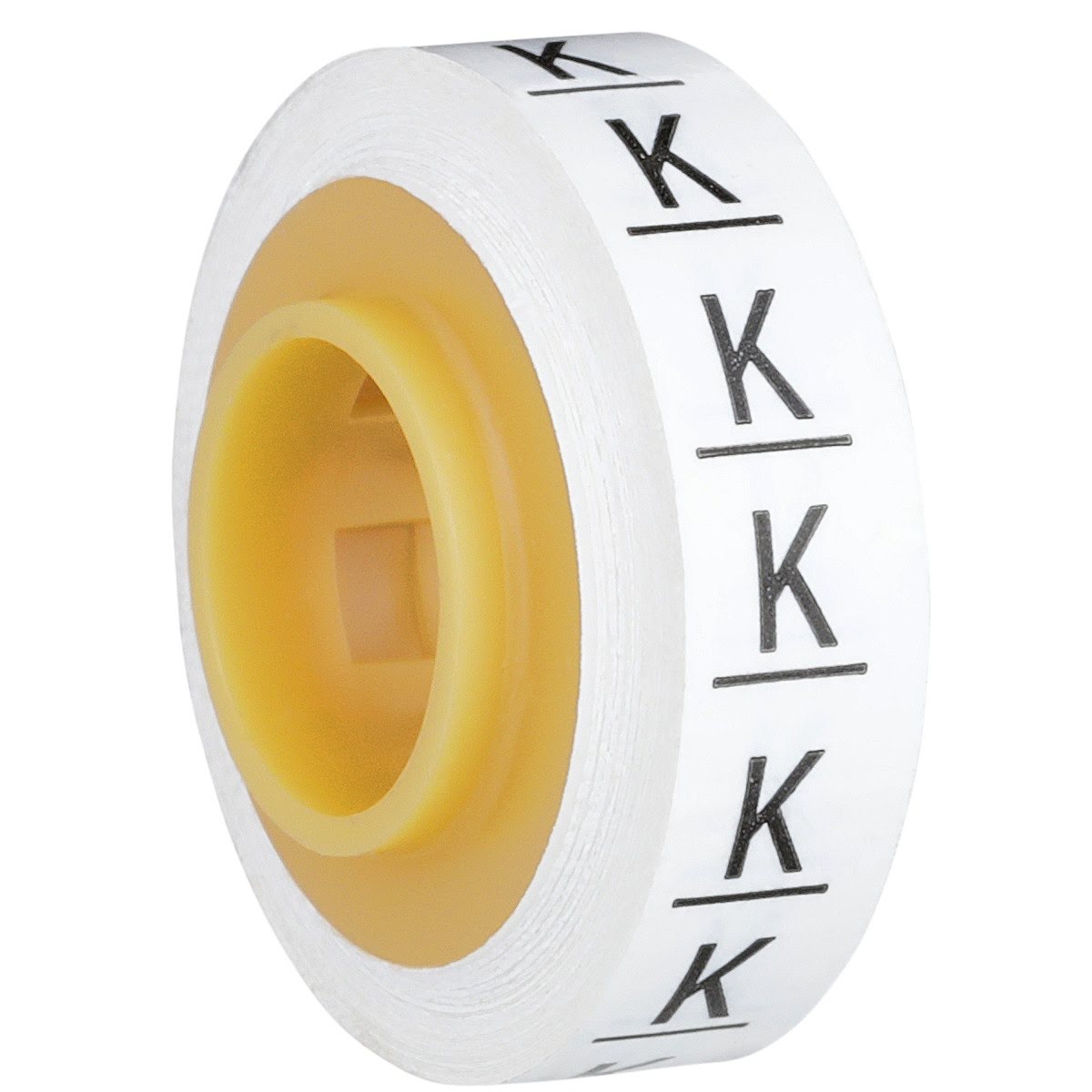 3M SDR-K Wire Marker Tape Refill Roll, Pre-printed Letter K, White (7000031526) (10 Pack) - 2