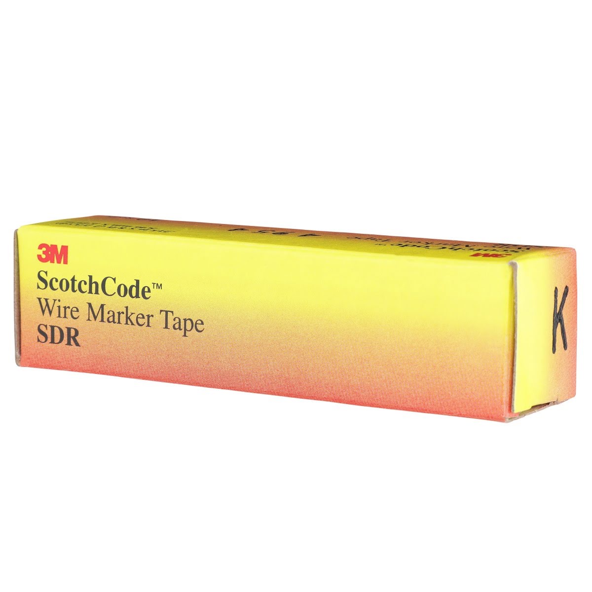 3M SDR-K Wire Marker Tape Refill Roll, Pre-printed Letter K, White (7000031526) (10 Pack) - 4