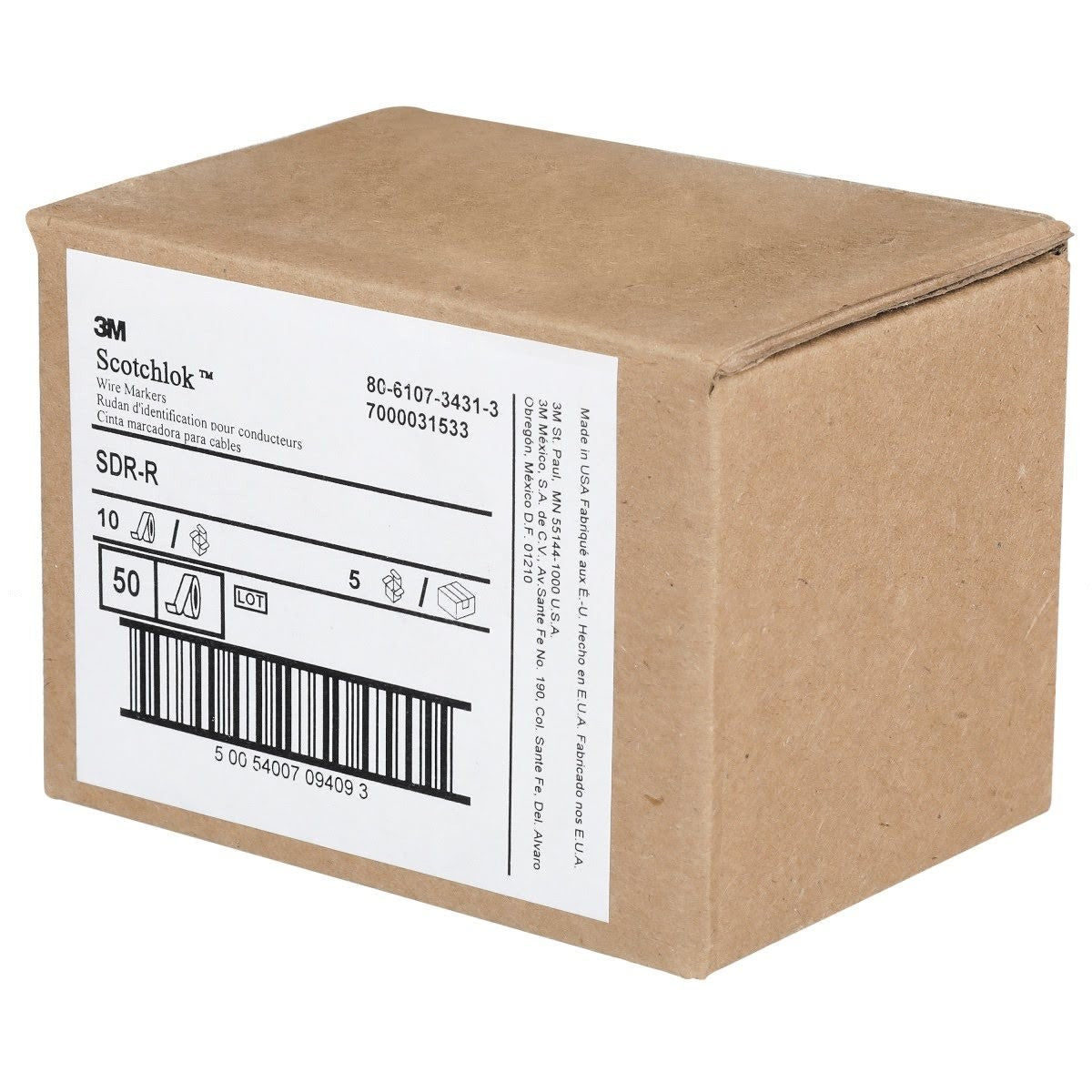 3M SDR-R Wire Marker Tape Refill Roll, White, Letter R (7000031533) (50 Pack) - 9