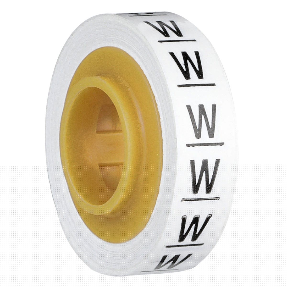 3M SDR-W Wire Marker Tape Refill Roll, Pre-printed W, White (7000031538) (10 Pack) - 2