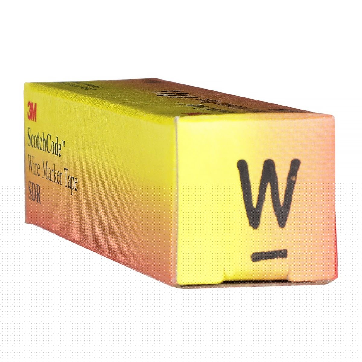 3M SDR-W Wire Marker Tape Refill Roll, Pre-printed W, White (7000031538) (10 Pack) - 5