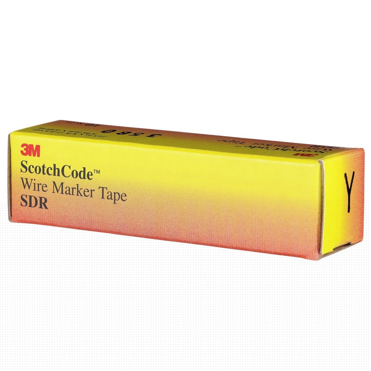 3M SDR-Y Wire Marker Tape Refill Roll, Pre-printed Y, White (7000031540) (50 Pack) - 4