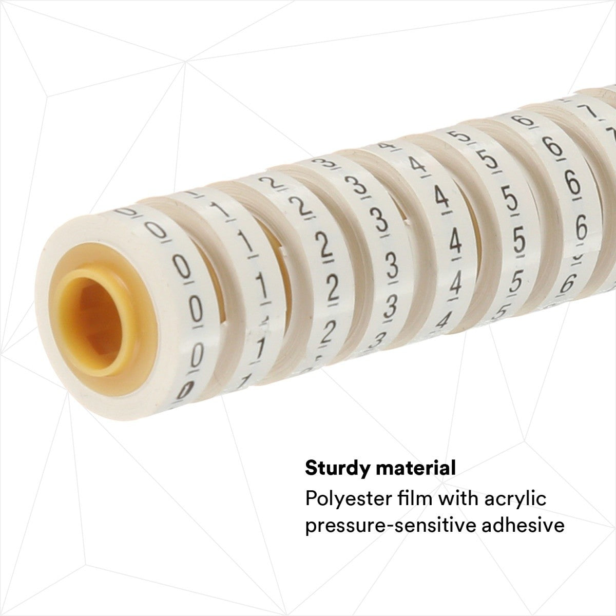 3M ScotchCode Wire Marker Tape Refill Roll, Numbers 0-9, White, 2.4 m x 5.46 mm (SDR-0-9) (7000031760) (10 Pack) - 6