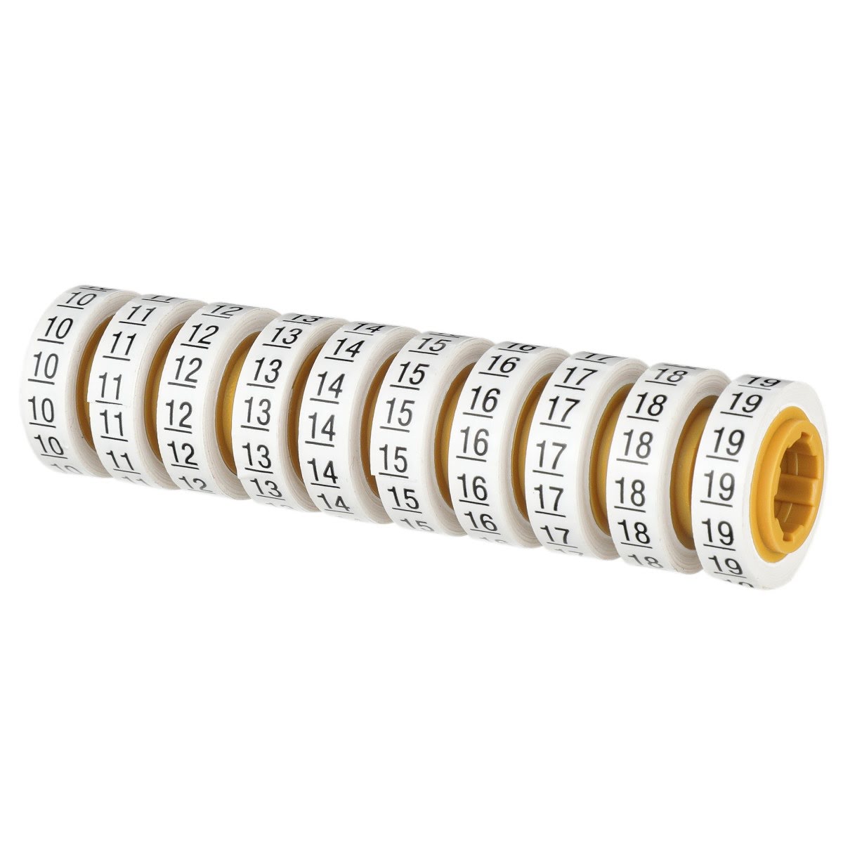 3M SDR-10-19 Wire Marker Tape Refill Roll, Pre-printed 10-19, White (7000031761) (10 Pack) - 2