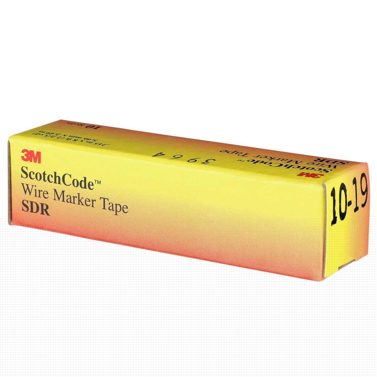 3M SDR-10-19 Wire Marker Tape Refill Roll, Pre-printed 10-19, White (7000031761) (10 Pack) - 4